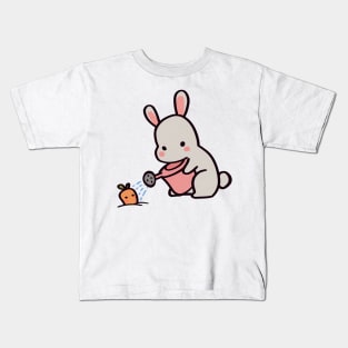 Cute Bunny Gardener Kids T-Shirt